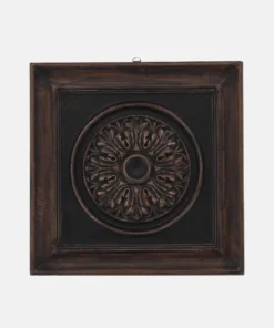 Flower Design Carved Wall Hanging